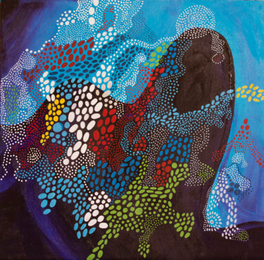 제목이 "The Turtle"인 미술작품 Nathalie Gribinski로, 원작, 마커 나무 들것 프레임에 장착됨