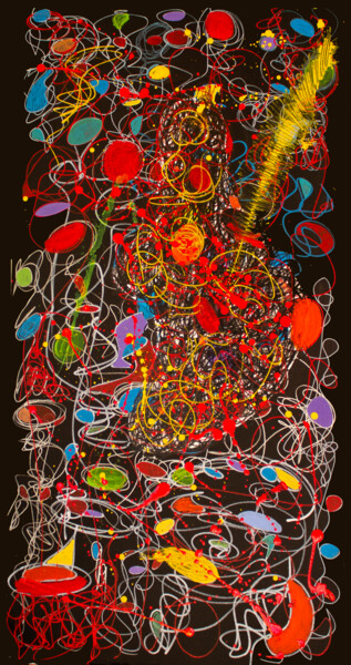 Картина под названием "Illumination of the…" - Nathalie Gribinski, Подлинное произведение искусства, Масло Установлен на Дер…