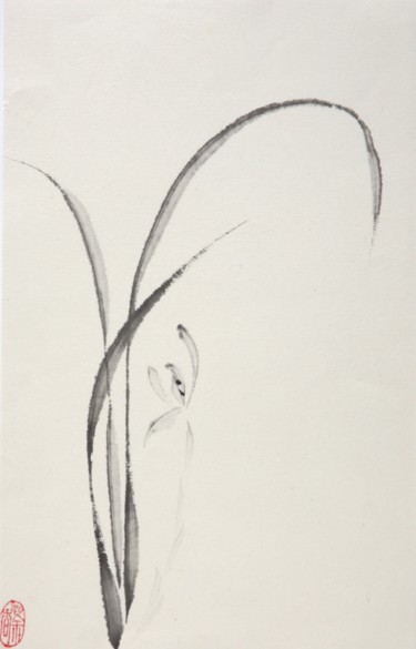 "orchidee-again" başlıklı Tablo Nathalie Guski tarafından, Orijinal sanat, Mürekkep