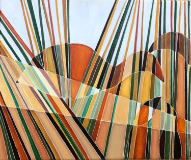 Peinture intitulée "Le Marais" par Nathalie Herbulot, Œuvre d'art originale, Huile Monté sur Châssis en bois