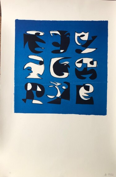 Prenten & gravures getiteld "En Formes B17/22" door Nathalie Herbulot, Origineel Kunstwerk, Lithografie