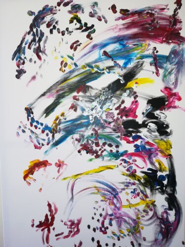 Malerei mit dem Titel "Impulsion" von Nathalie Jasseny, Original-Kunstwerk, Acryl