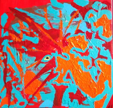 Painting titled "Série 2 orange" by Nathalie Jasseny, Original Artwork, Acrylic