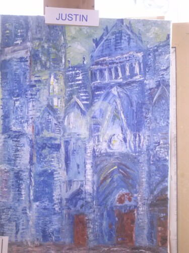绘画 标题为“Cathédrale de Rouen” 由Tilou, 原创艺术品, 油