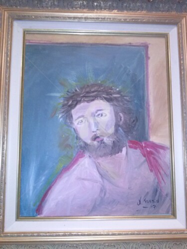 Painting titled "Jésus - christ" by Tilou, Original Artwork, Oil