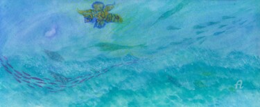 Malarstwo zatytułowany „Ere du corail vue s…” autorstwa Nathalie Laumond-Clémenceau, Oryginalna praca, Inny