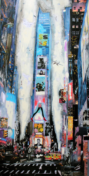 Le jardin du temps Painting titled "Le jardin du temps" by Nathalie Lemaitre, Original Art, Oil Mounted on Stretcher frame
