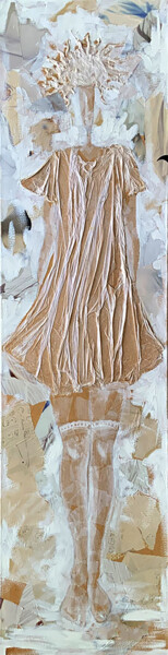 Peinture intitulée "Les dessous chics" par Nathalie Lemaitre, Œuvre d'art originale, Huile Monté sur Châssis en bois