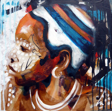 Pintura titulada "L'accord du monde" por Nathalie Lemaitre, Obra de arte original, Oleo Montado en Bastidor de camilla de ma…