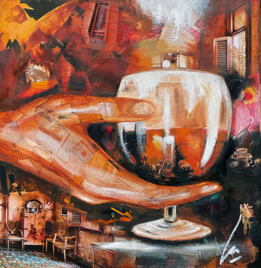 Картина под названием "Un bon moment" - Nathalie Lemaitre, Подлинное произведение искусства, Масло Установлен на Деревянная…
