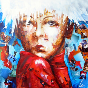 Painting titled "Andy Baby" by Nathalie Lemaitre, Original Artwork, Oil
