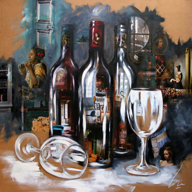Malerei mit dem Titel "Invitation" von Nathalie Lemaitre, Original-Kunstwerk, Öl