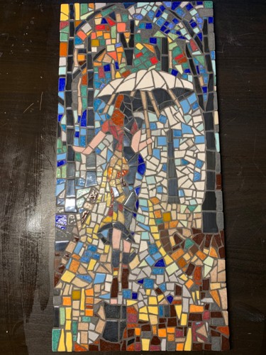 Sculpture titled "sous la pluie" by Nathalie Luca, Original Artwork, Enamel