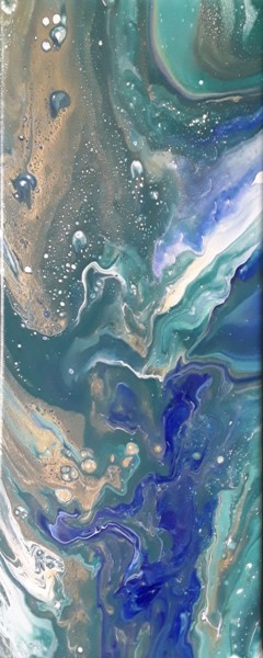Peinture intitulée "Planète bleue" par Nathalie Mansard, Œuvre d'art originale, Acrylique