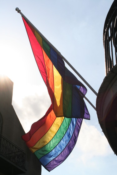 Fotografie getiteld "Gay Pride flag" door Nathalie Mansard, Origineel Kunstwerk, Niet gemanipuleerde fotografie