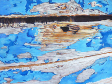 Malerei mit dem Titel "Dénudé par le temps…" von Nathalie Michault, Original-Kunstwerk, Pastell Auf Karton montiert