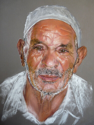 Pintura titulada "El Haj" por Nathalie Michault, Obra de arte original, Pastel Montado en Cartulina