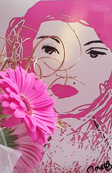 Fotografía titulada "La femme en rose" por Nathalie Miens, Obra de arte original, Light Painting