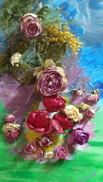 Fotografie mit dem Titel "Tableau floral" von Nathalie Miens, Original-Kunstwerk, Digitale Fotografie