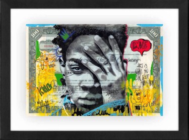 Painting titled "Basquiat" by Nathalie Molla, Original Artwork, Acrylic