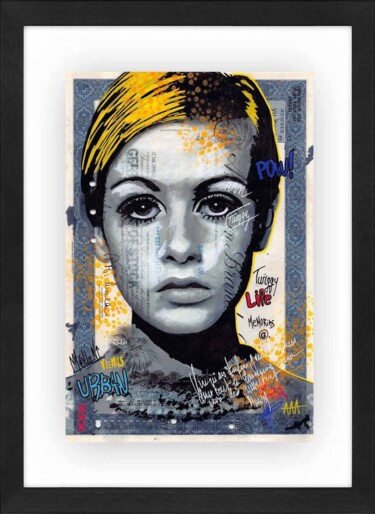 Painting titled "Twiggy" by Nathalie Molla, Original Artwork, Acrylic