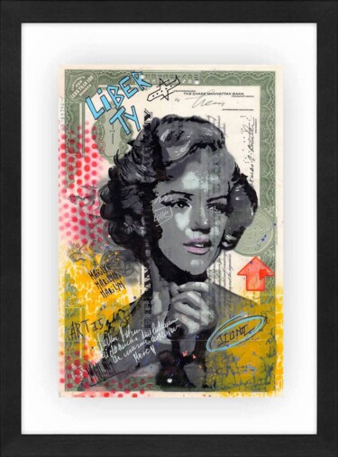 Картина под названием "Marilyn Monroe" - Nathalie Molla, Подлинное произведение искусства, Акрил