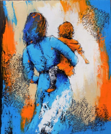 Ζωγραφική με τίτλο "Vers la lumière.Nat…" από Nathalie Montel, Αυθεντικά έργα τέχνης, Ακρυλικό Τοποθετήθηκε στο Ξύλινο φορεί…