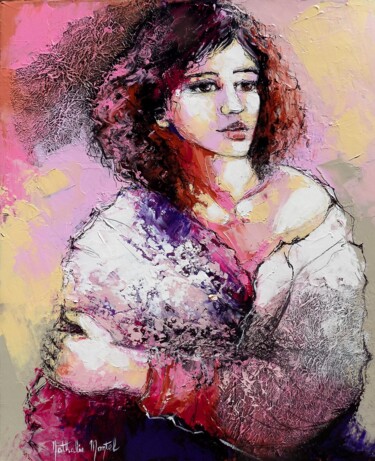 Pintura titulada "douce mélancolie" por Nathalie Montel, Obra de arte original, Acrílico Montado en Bastidor de camilla de m…