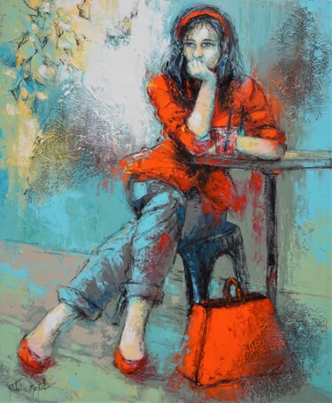 Pintura titulada "Reflexion" por Nathalie Montel, Obra de arte original, Acrílico Montado en Bastidor de camilla de madera