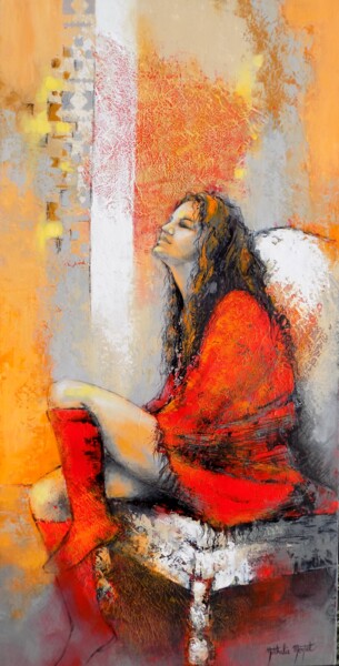 Painting titled "Détente.Nathalie Mo…" by Nathalie Montel, Original Artwork, Other
