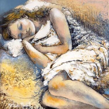 Pintura intitulada "Douce rêverie.Natha…" por Nathalie Montel, Obras de arte originais, Outro