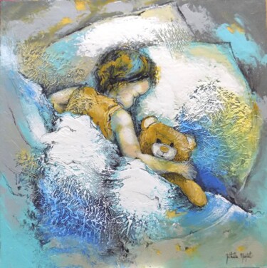 Painting titled "Le doudou.Nathalie…" by Nathalie Montel, Original Artwork, Other