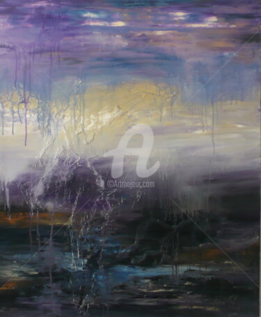 Картина под названием "SAISON DE LA PLUIE" - Nathalie Morin, Подлинное произведение искусства, Акрил Установлен на Деревянна…