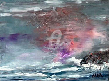 Pittura intitolato "Le calme avant la t…" da Nathalie Morin, Opera d'arte originale, Acrilico Montato su Telaio per barella…