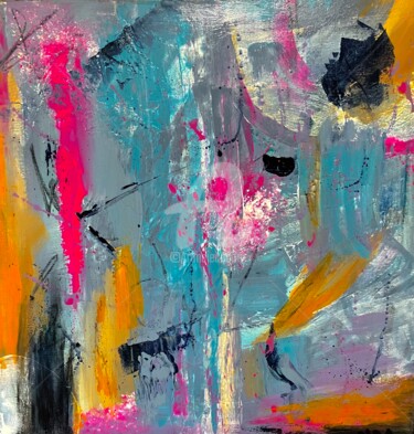 Pittura intitolato "Abstrait # 32" da Nathalie Morin, Opera d'arte originale, Acrilico