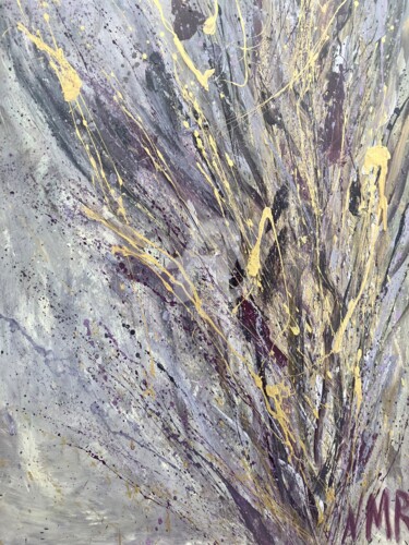 Картина под названием "Éruption Volcanique…" - Nathalie Morin, Подлинное произведение искусства, Акрил Установлен на Деревян…
