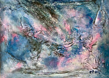 Картина под названием "Cosmic Landscape" - Nathalie Morin, Подлинное произведение искусства, Акрил Установлен на Деревянная…