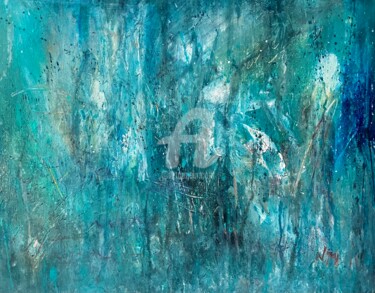Pintura titulada "Fonte des Glaces (R…" por Nathalie Morin, Obra de arte original, Acrílico Montado en Bastidor de camilla d…