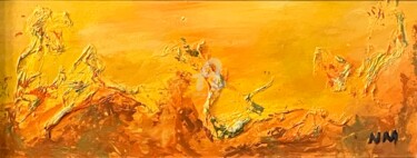 Pittura intitolato "VAGUES ENFLAMMÉES" da Nathalie Morin, Opera d'arte originale, Acrilico