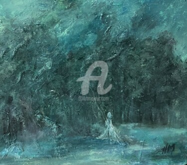 Картина под названием "Sérénité" - Nathalie Morin, Подлинное произведение искусства, Акрил Установлен на Деревянная рама для…
