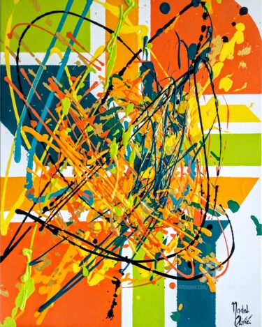 Peinture intitulée "OEUVRE UNIQUE "PUZZ…" par Nathalie Nadal-Olivié, Œuvre d'art originale, Acrylique Monté sur Châssis en b…