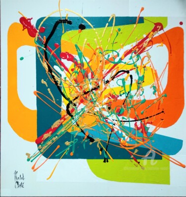 Pintura intitulada "OEUVRE UNIQUE "SWEE…" por Nathalie Nadal-Olivié, Obras de arte originais, Acrílico