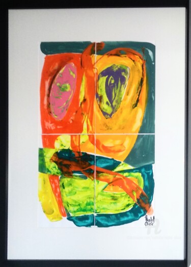 Peinture intitulée "OEUVRE UNIQUE "MIST…" par Nathalie Nadal-Olivié, Œuvre d'art originale, Acrylique Monté sur Carton