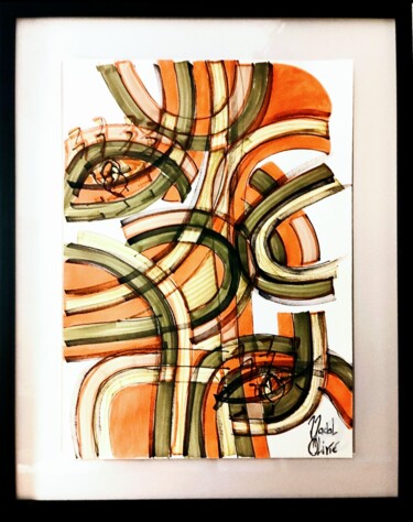 Drawing titled "OEUVRE UNIQUE "H LI…" by Nathalie Nadal-Olivié, Original Artwork, Marker