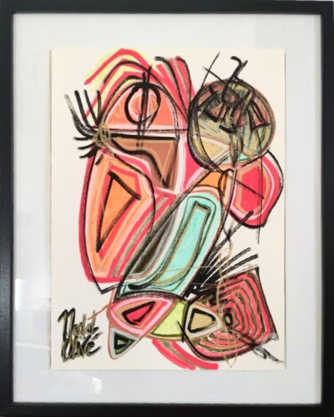 Drawing titled "OEUVRE UNIQUE "UNTI…" by Nathalie Nadal-Olivié, Original Artwork, Marker