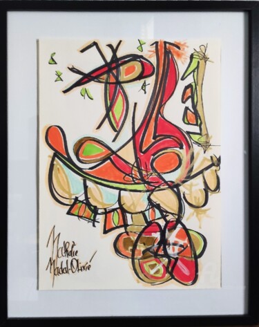 Zeichnungen mit dem Titel "OEUVRE UNIQUE "THE…" von Nathalie Nadal-Olivié, Original-Kunstwerk, Marker