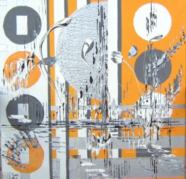 Peinture intitulée "OEUVRE UNIQUE "ORAN…" par Nathalie Nadal-Olivié, Œuvre d'art originale, Acrylique