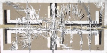 Malerei mit dem Titel "OEUVRE UNIQUE "ZEN"" von Nathalie Nadal-Olivié, Original-Kunstwerk, Acryl Auf Keilrahmen aus Holz mon…