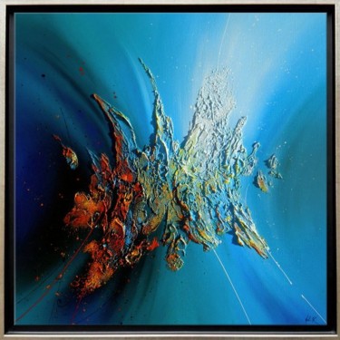 Painting titled "Tableau Abstrait Co…" by Nathalie Robert, Original Artwork, Acrylic