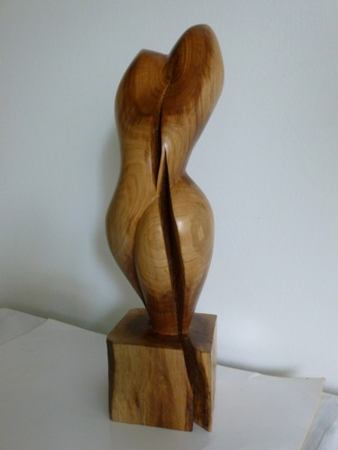 Sculpture intitulée "Buste Bois" par Nr, Œuvre d'art originale, Bois